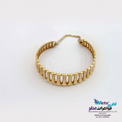 دستبند النگویی طلا - طرح استوانه-MB1245